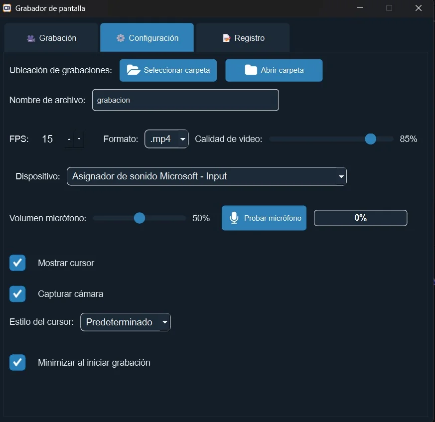 Grabador de pantalla