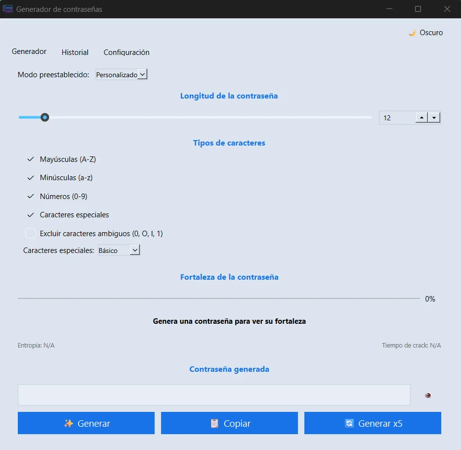 Generador de contraseñas