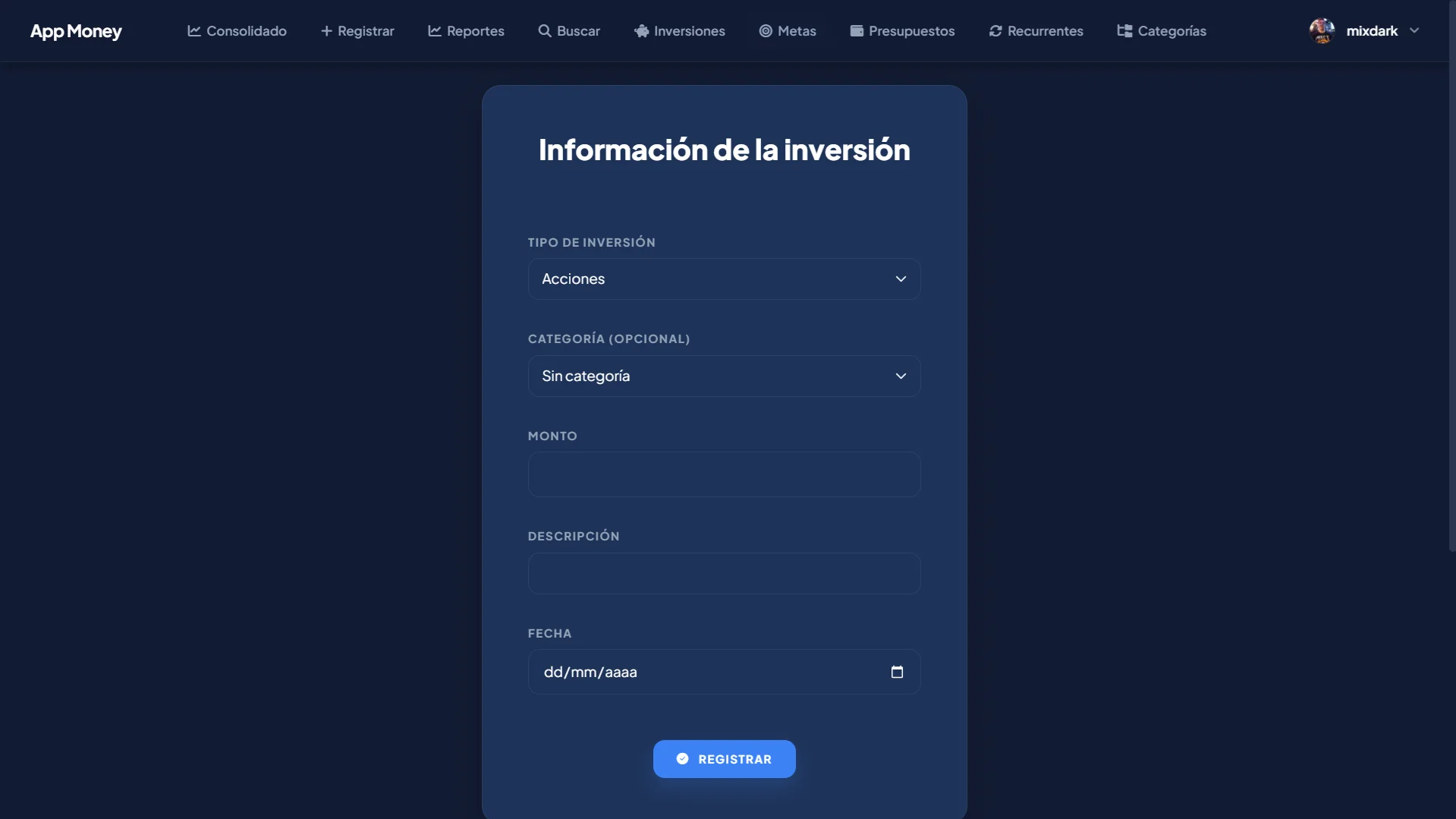 Captura 6 - Inversiones